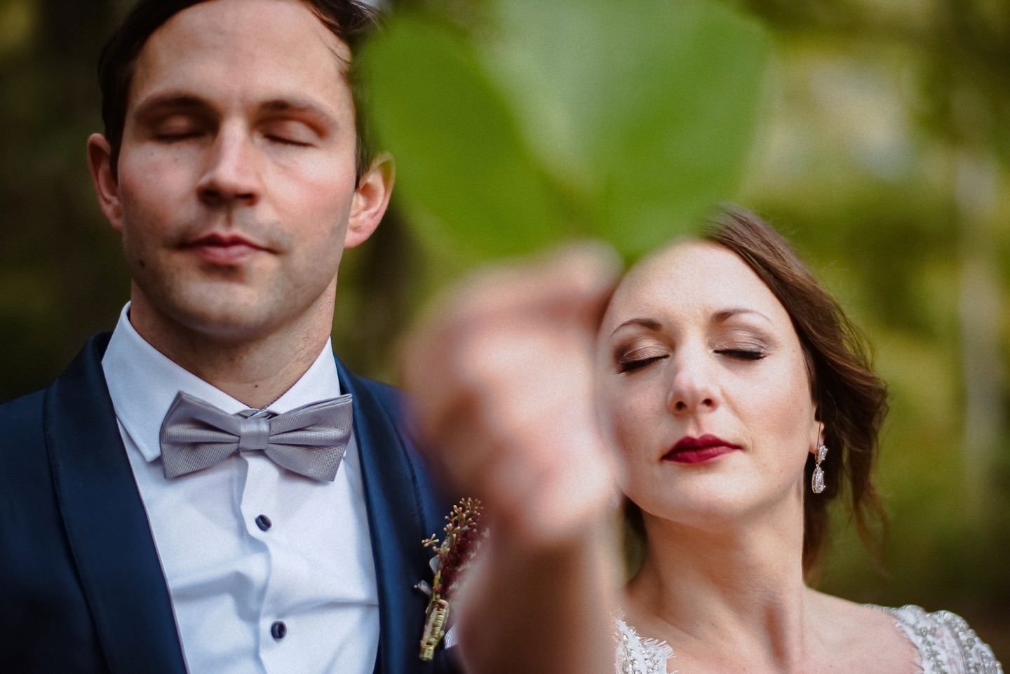 Portrait des Brautpaares bei einer Hochzeit auf dem hohen Darsberg