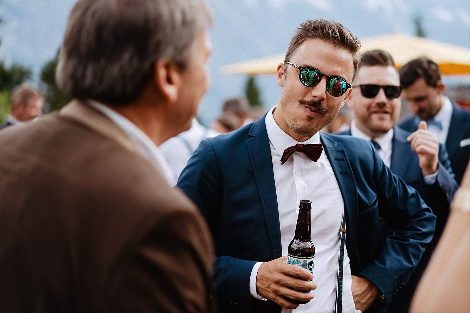 wedding photographer lauterbrunnen swiss beer